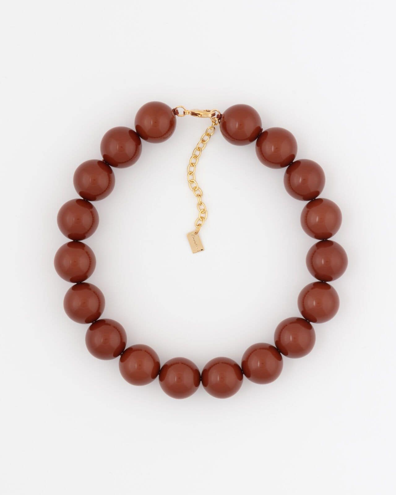 Collana Boule Resina Gianduia