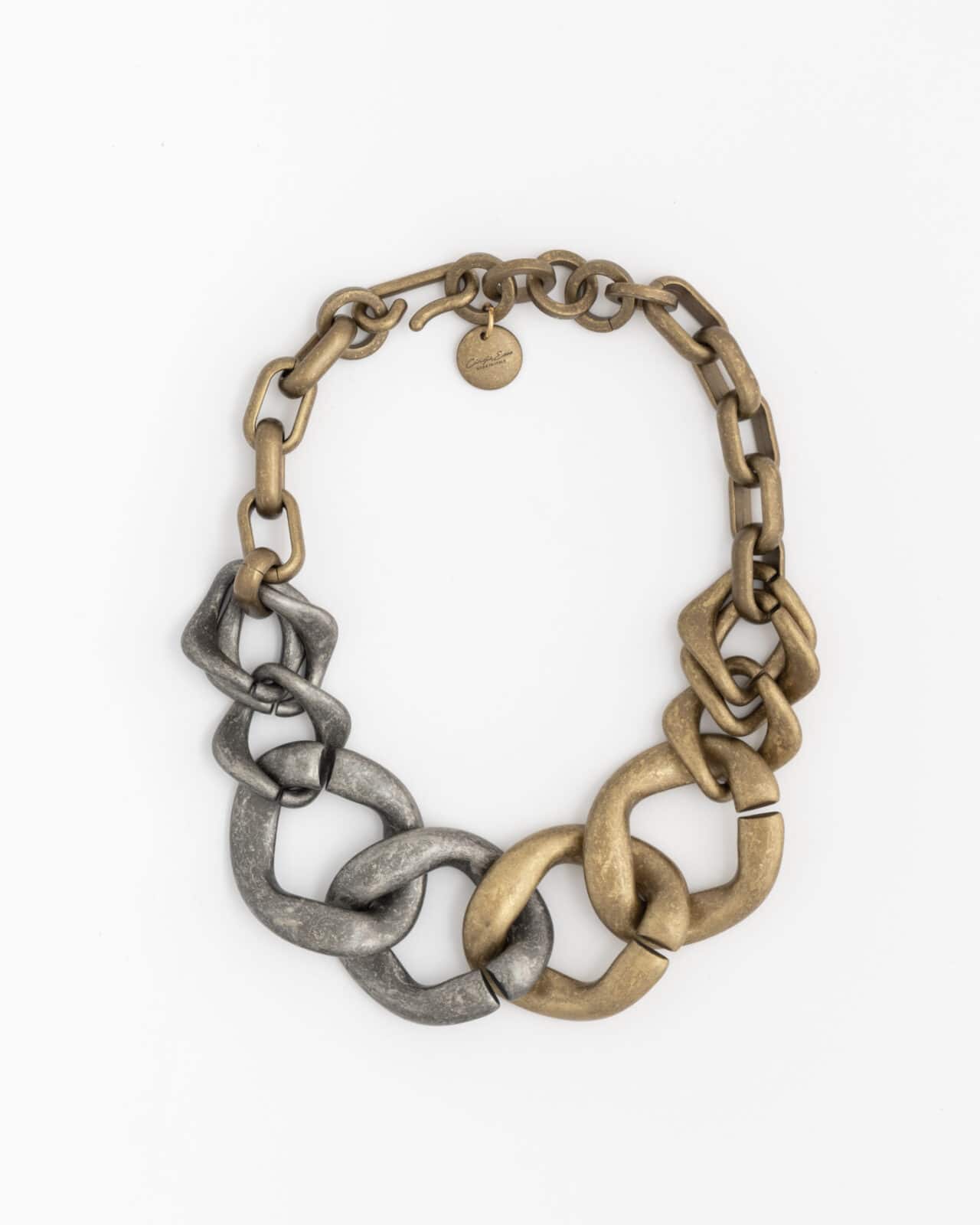 Collana Chain Mix Oro e Rodio  Plastica Riciclata