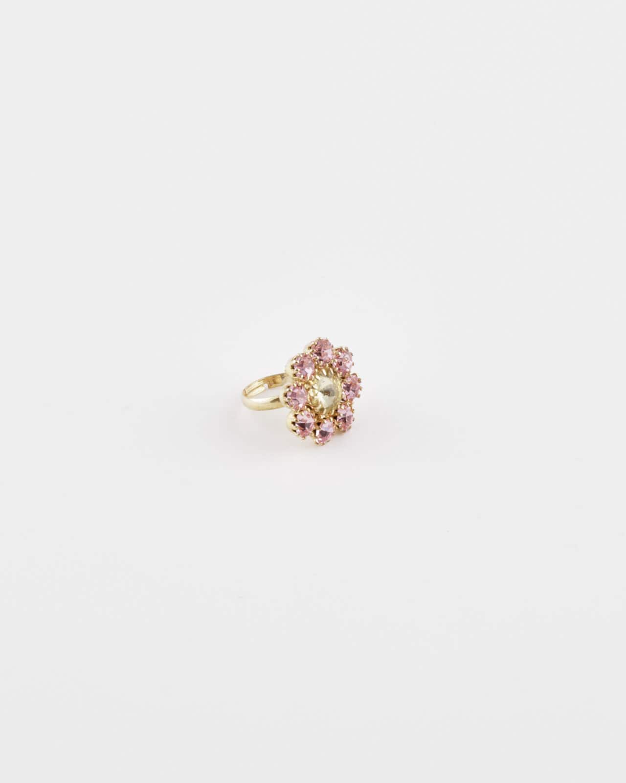 Anello Fiore Regolabile Rosa